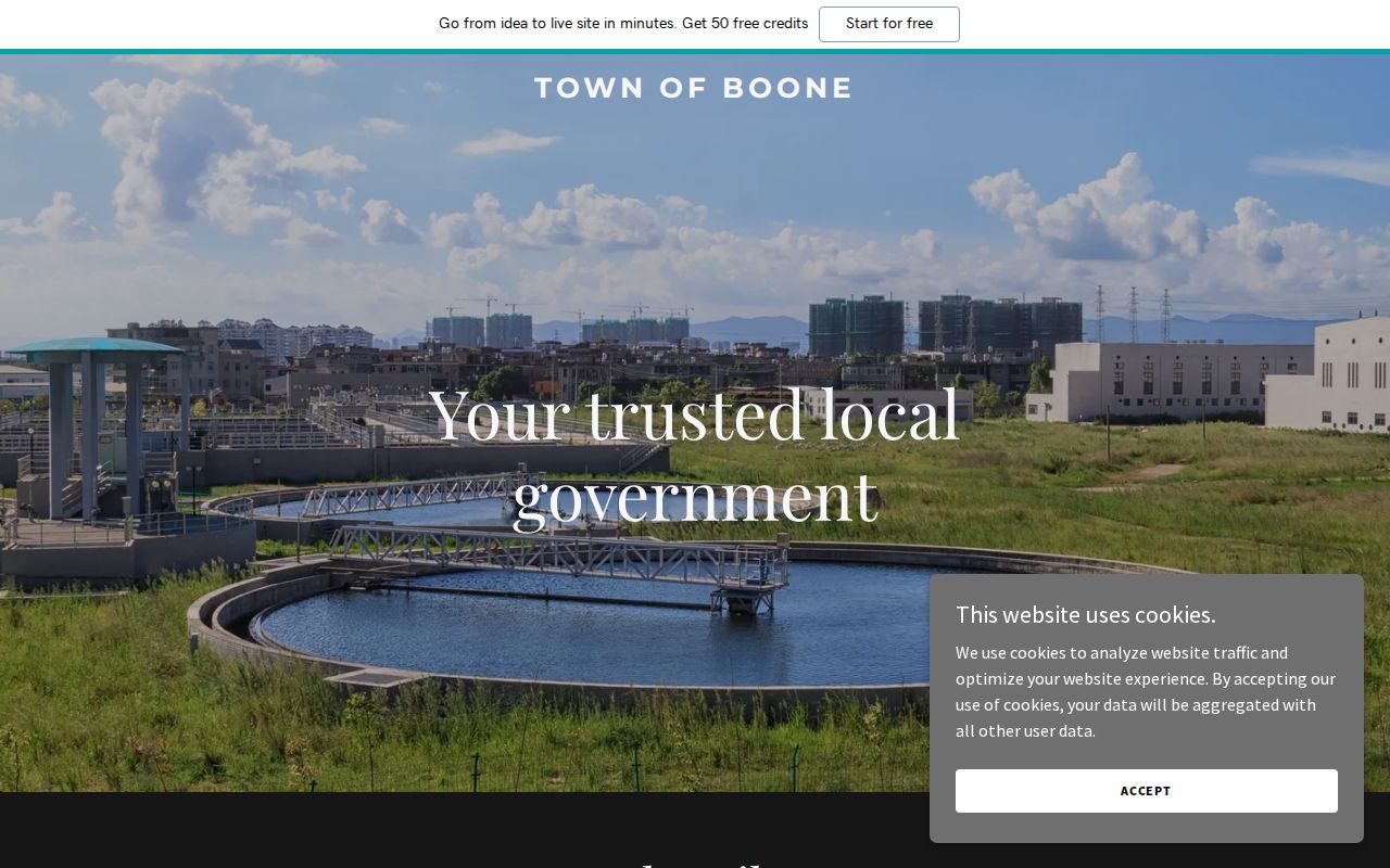 Official Town of Boone Colorado local-government landing page
